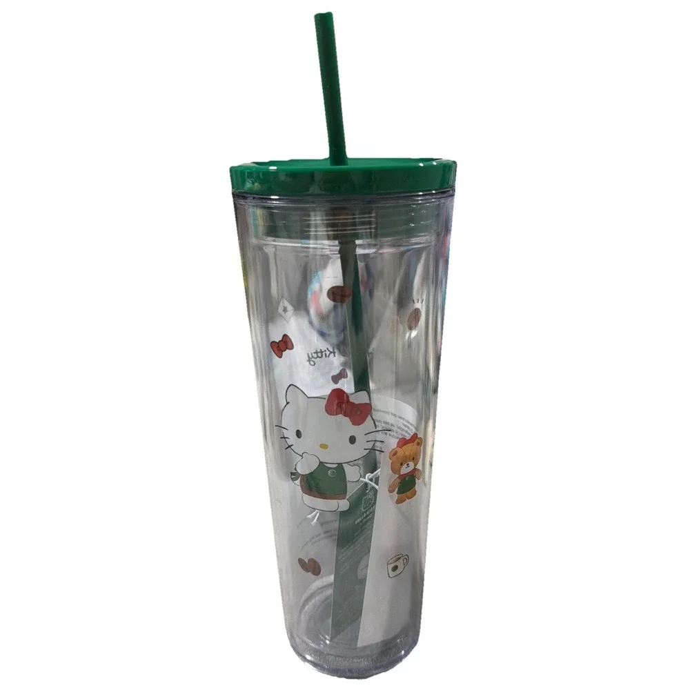 Starbucks x Hello Kitty Limited Edition 2025 Clear Cold Cup Tumbler 24oz‎